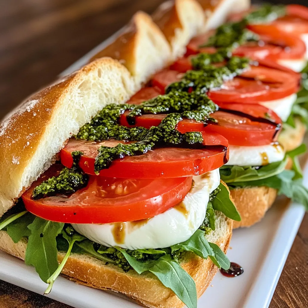 Best Caprese Sandwich with Pesto Aioli Recipe - Easy & Delicious