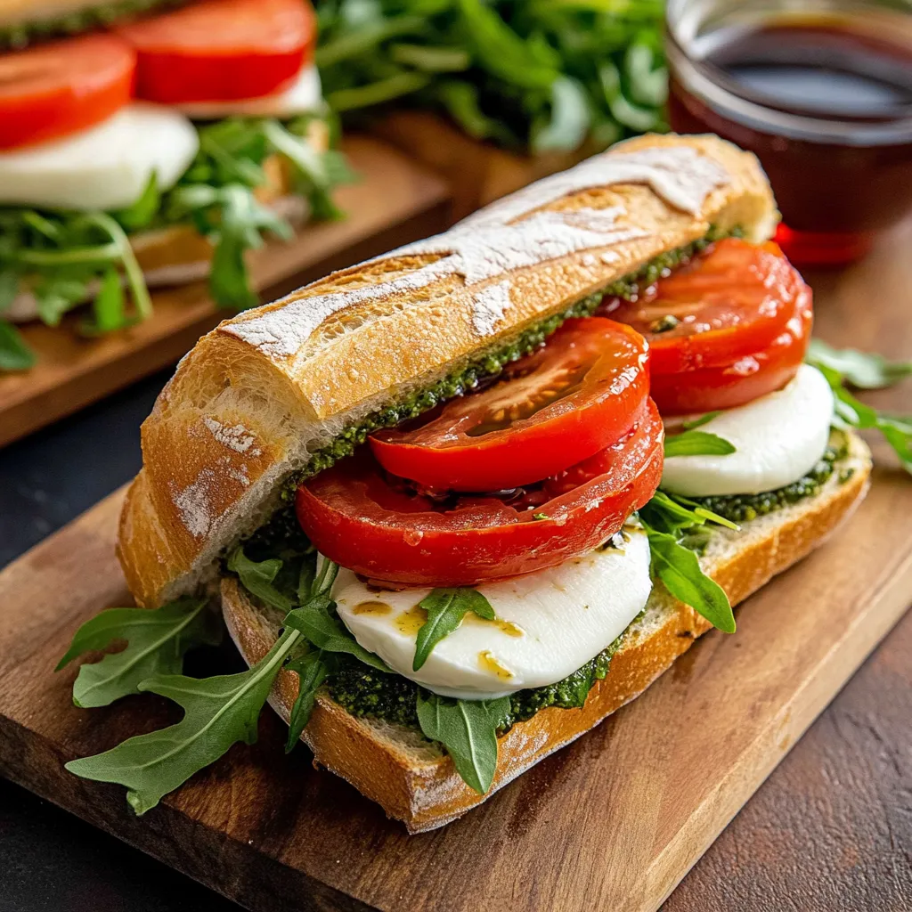 Best Caprese Sandwich with Pesto Aioli Recipe - Easy & Delicious