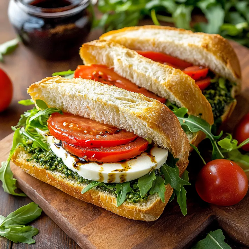 Best Caprese Sandwich with Pesto Aioli Recipe - Easy & Delicious