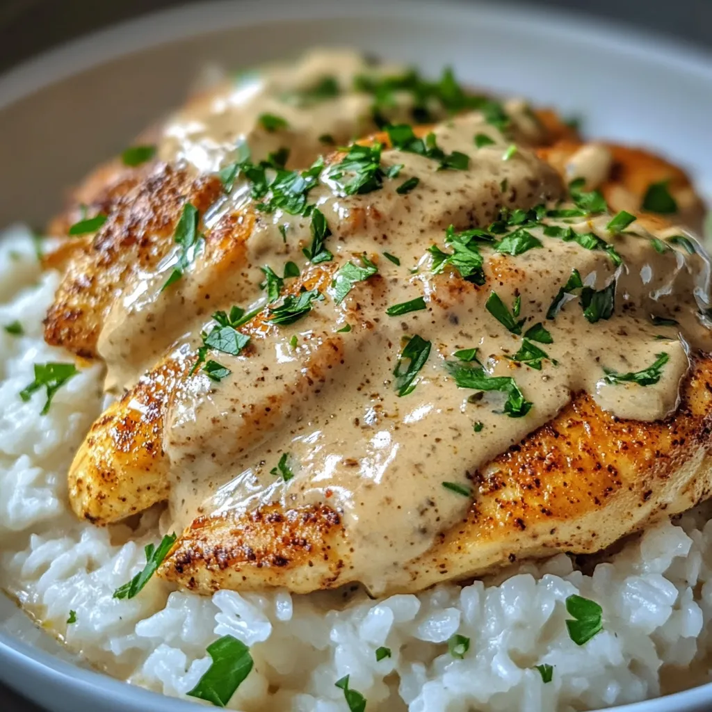 Best Creamy Smothered Chicken and Rice Recipe - Easy & Delicious