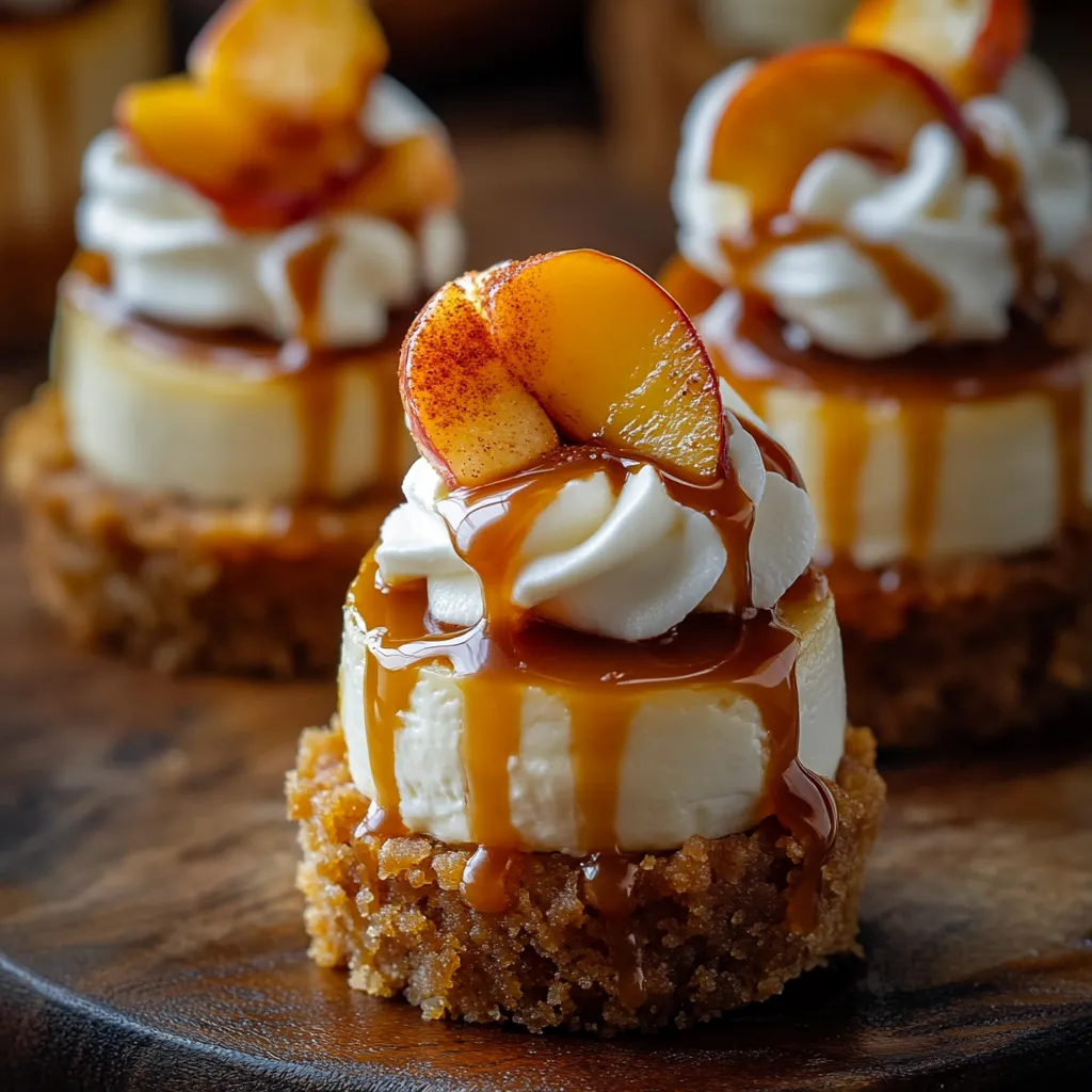 15-Minute Mini Caramel Apple Cheesecake Bites - Easy Recipe