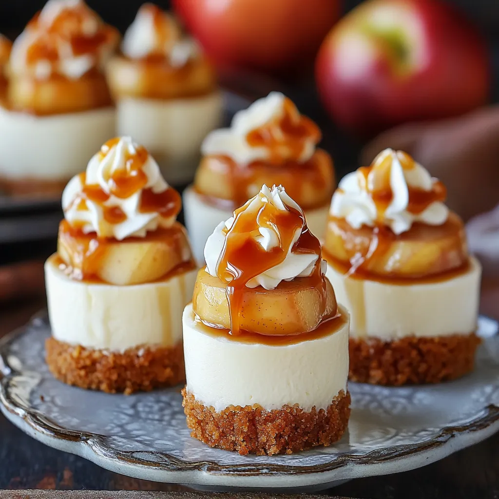 15-Minute Mini Caramel Apple Cheesecake Bites - Easy Recipe