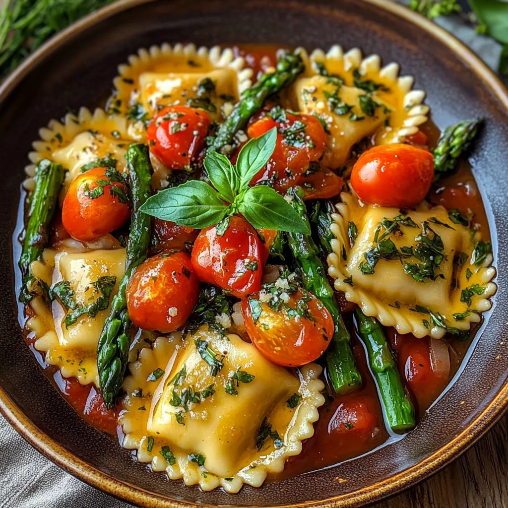 Ultimate 30-Minute Ravioli with Tomatoes and Asparagus Recipe – Amazing