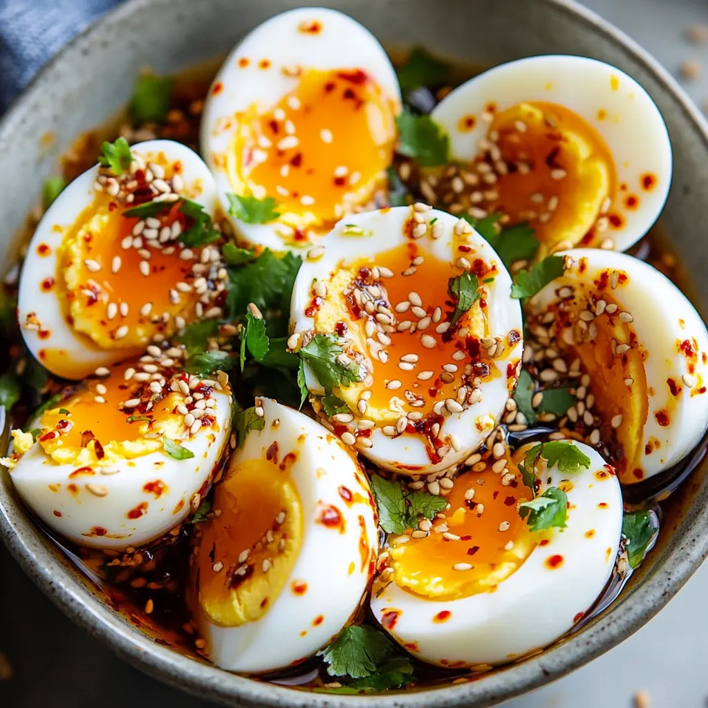7 Easy Steps to Perfect Spicy Chili Garlic Deviled Eggs - Savory Splash
