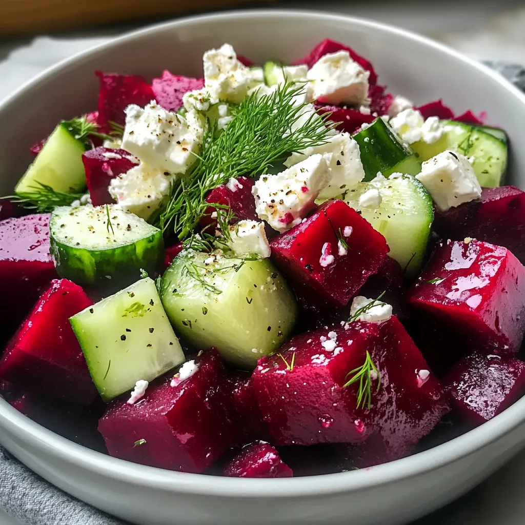 7 Steps to Perfect Beet Salad with Feta, Cucumbers, and Dill | Easy Recipe
