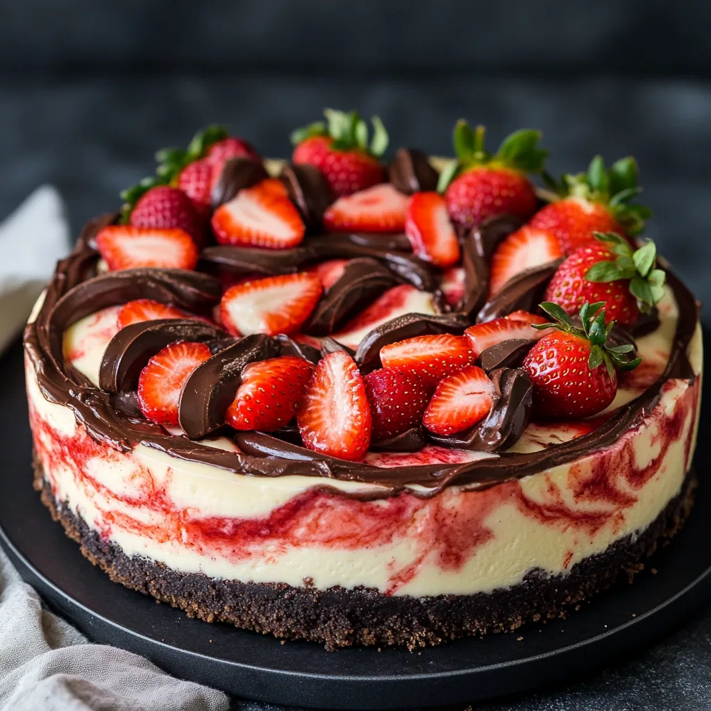 7 Steps to Perfect Chocolate Strawberry Swirl Cheesecake | Easy Recipe 6 7 Steps to Perfect Chocolate Strawberry Swirl Cheesecake | Easy Recipe