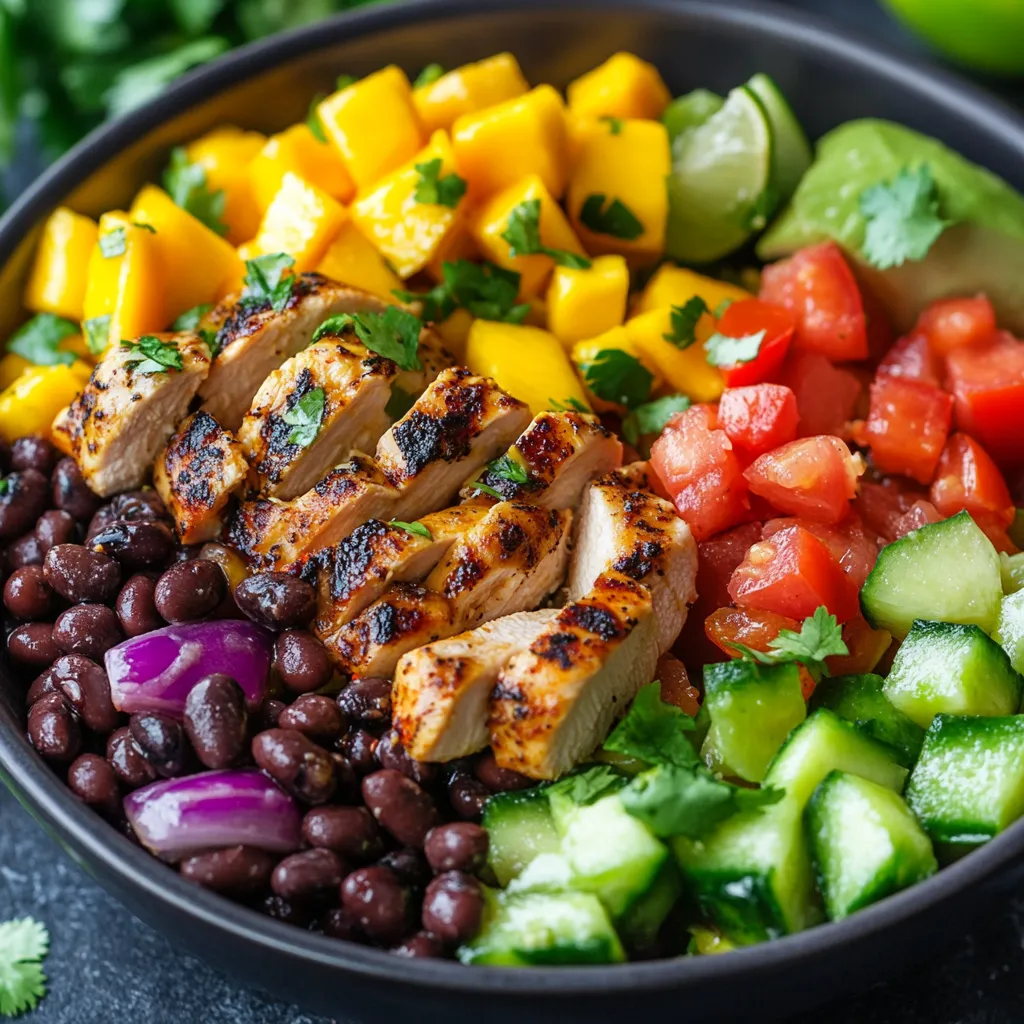 Amazing Chicken Mango Black Bean Salad Recipe (25 Min)
