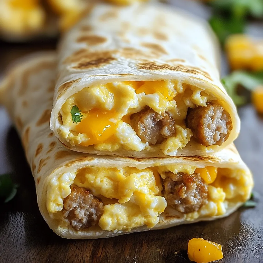 Best Cheesy Sausage and Egg Wraps Recipe - Easy 15-Minute Breakfast