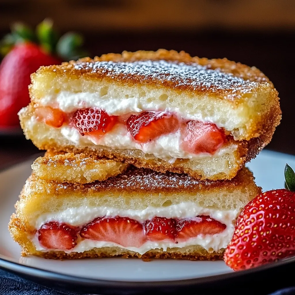 20-Minute Amazing Fried Strawberry Cheesecake Sandwiches Recipe 3 Best Fried Strawberry Cheesecake Sandwiches Recipe – Easy and Delicious
