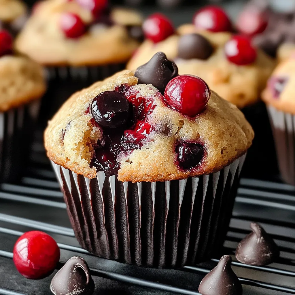 Cherry Chocolate Chip Muffins Recipe | 30-Minute Easy 6 Cherry Chocolate Chip Muffins Recipe 30 Minute Easy