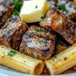 "Delicious Garlic Butter Steak Tips with Cheesy Rigatoni: 30-Minute Recipe" 8 Delicious Garlic Butter Steak Tips with Cheesy Rigatoni: 30-Minute Recipe