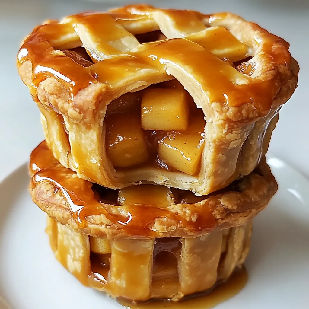 Easy 5-Ingredient Salted Caramel Apple Mini Pies