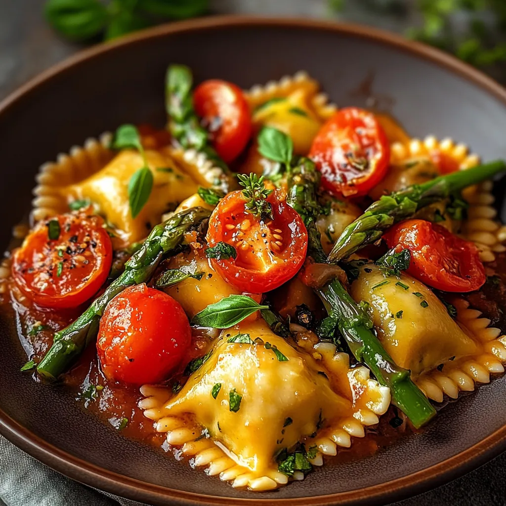 Ultimate 30-Minute Ravioli with Tomatoes and Asparagus Recipe – Amazing