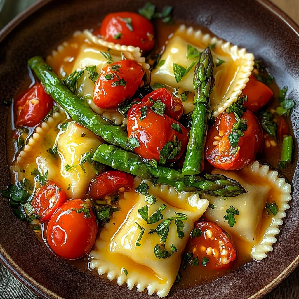 Ultimate 30-Minute Ravioli with Tomatoes and Asparagus Recipe – Amazing