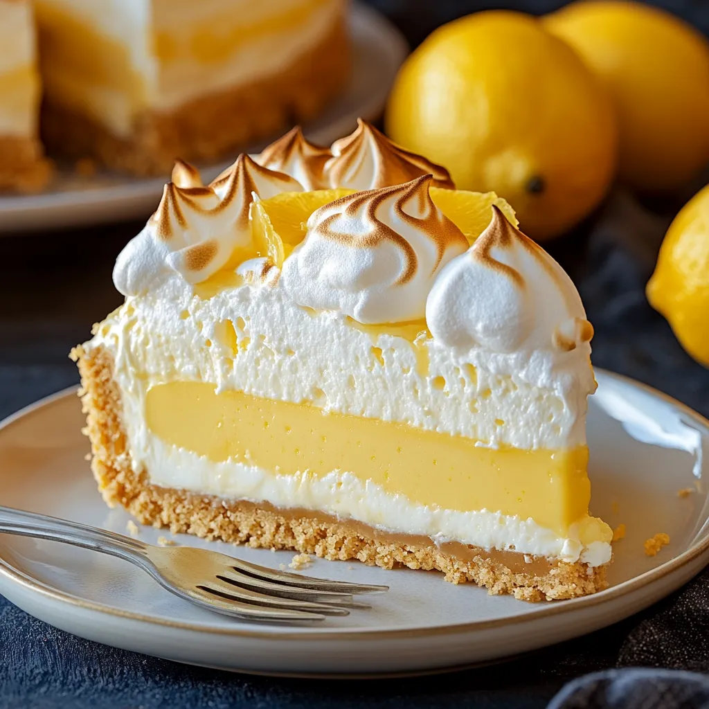 15-Minute Triple Lemon Meringue Cheesecake Recipe – Easy and Delicious