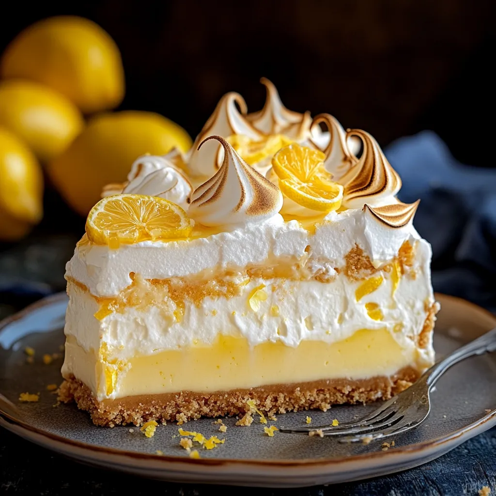 15-Minute Triple Lemon Meringue Cheesecake Recipe – Easy and Delicious