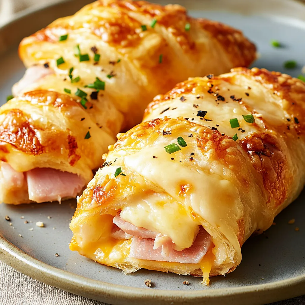 20-Min Ham Cheddar Crescent Roll-Ups Recipe - Easy & Best