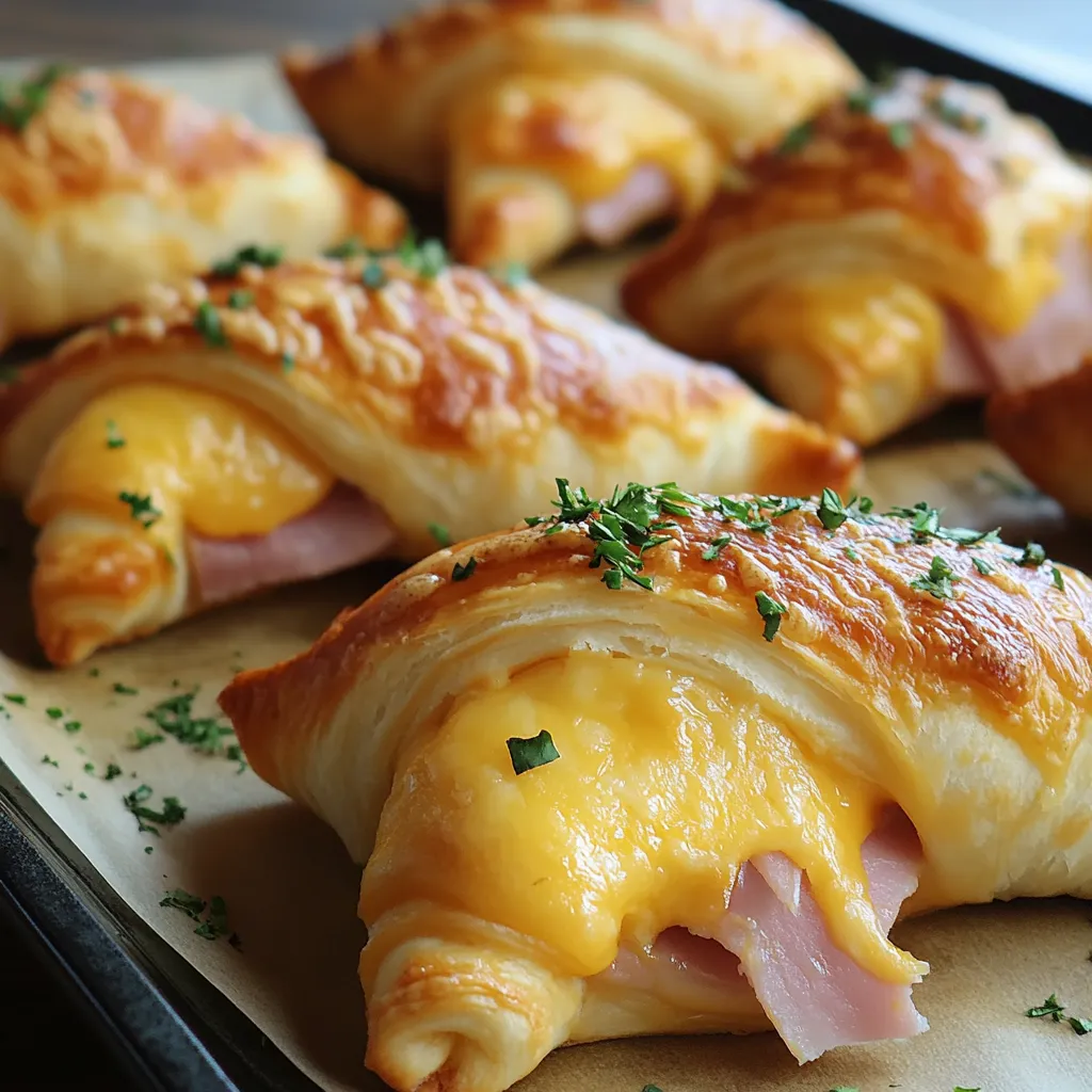 20-Min Ham Cheddar Crescent Roll-Ups Recipe - Easy & Best