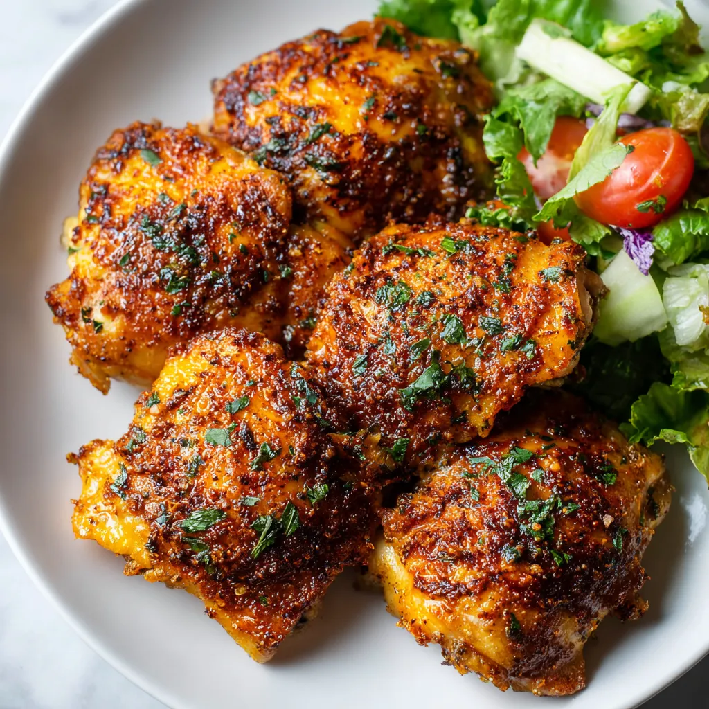 Easy Air Fryer Chicken Thighs Recipe (Crispy & Juicy in 25 Minutes!) 6 easy air fryer chicken thighs