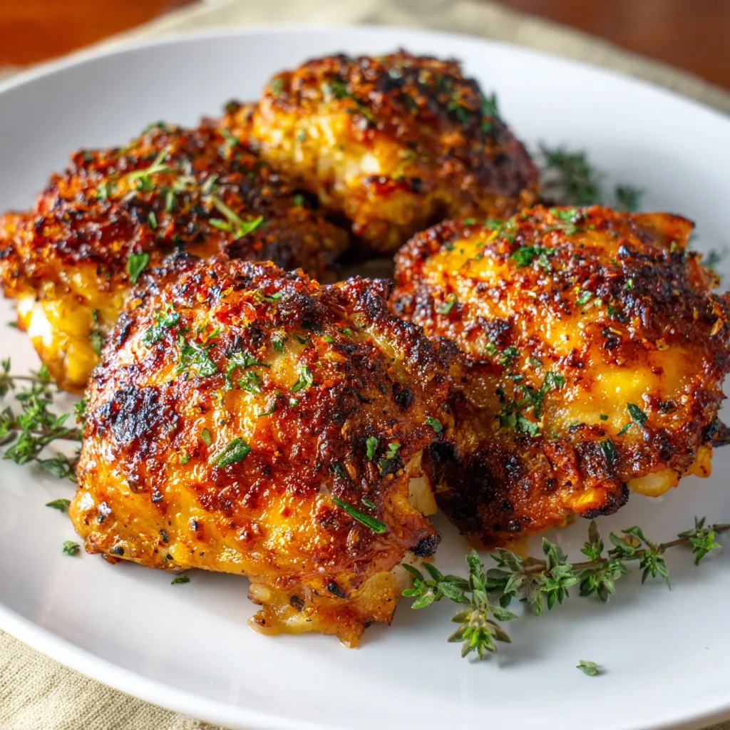 Easy Air Fryer Chicken Thighs Recipe (20 Min + Crispy!)