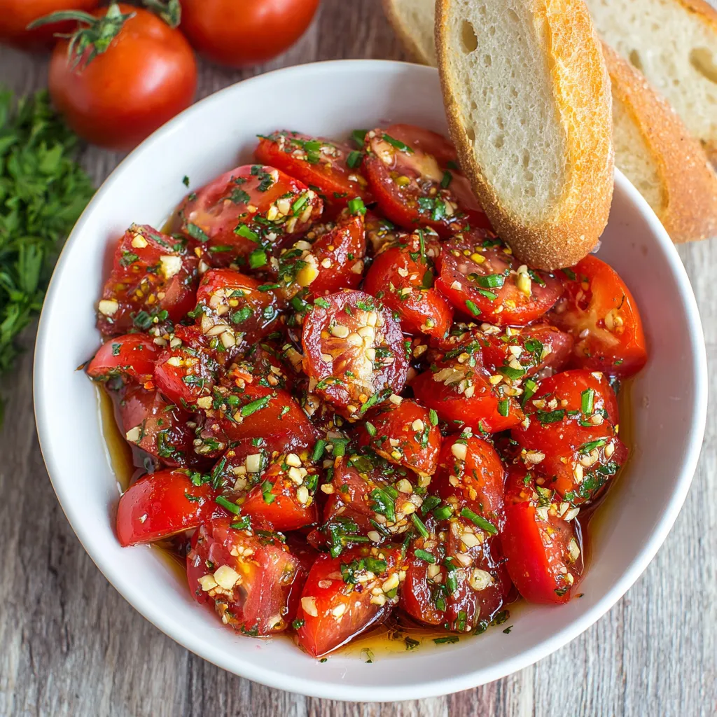 Tomato Garlic Salad Recipe